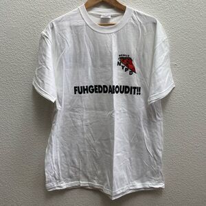 Vintage Big Bill's Pizza NYC NYPD Fuhgeddaboutdit! Whatevah! T-Shirt Men's Large